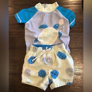 Baby swim set rash guard and board shorts (6-12 months)
